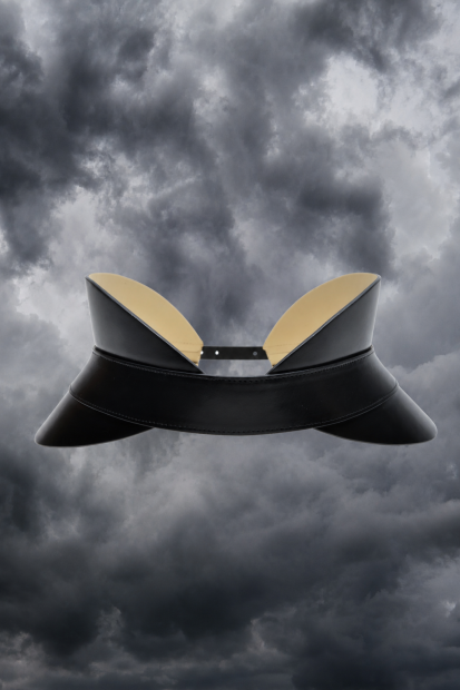 BA'AL <p>wide belt in black