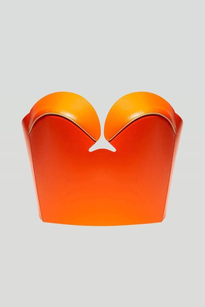 DE LAUER <p>orange short bustier