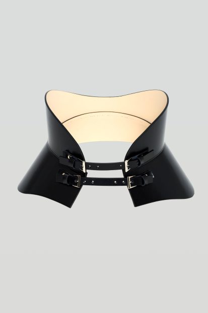 MOIRA <p>wide belt in black