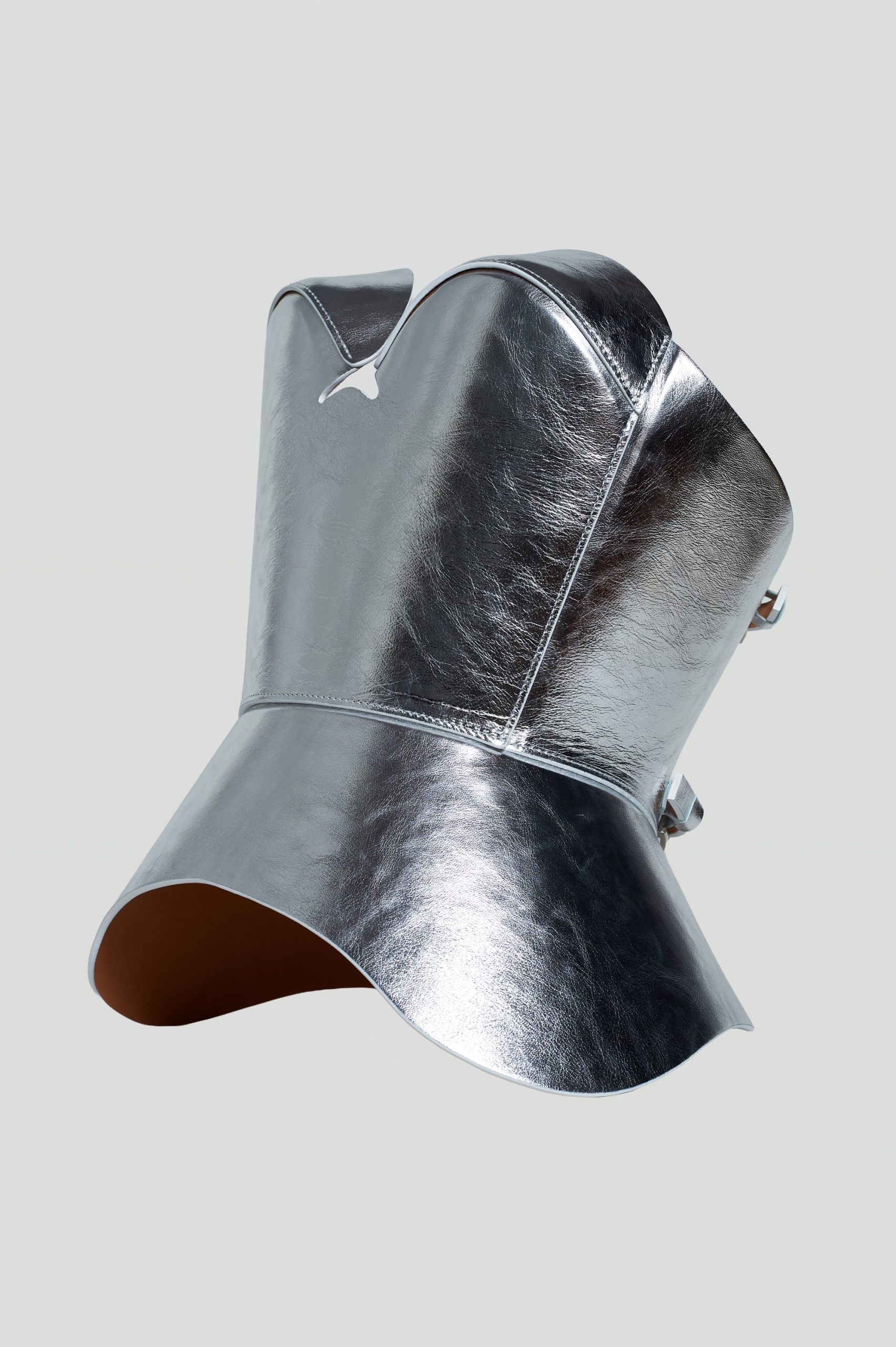 DE LAUER metallic silver corset - HEDARE